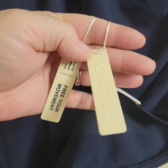 OGL MOVE Midnight Navy Blue Ruching Slit Midi Skirt Pull On Women’s Size‎ XS NWT - Picture 6 of 15